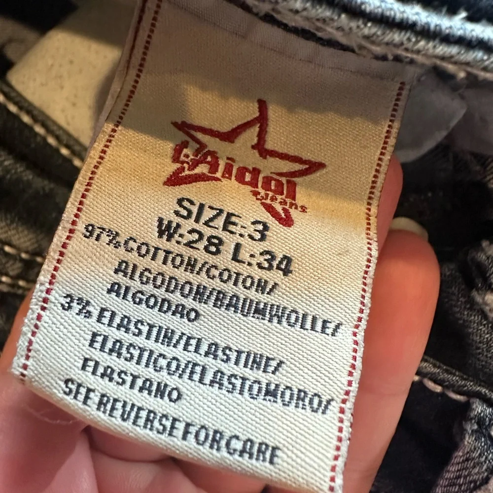 LA idol jeans size 3,  28/34 - Picture 5 of 6